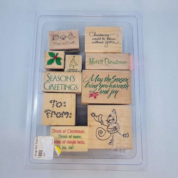 Christmas Crafts Lot Hero Arts Border Stamps Wood Snowflake Dies Merry Wishes - Picture 14 of 16